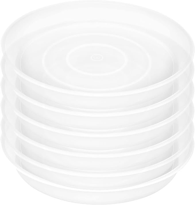 6 Pack of 10 inch Plant Saucer Clear, Heavy Duty Plastic Plant Saucer 10 inch - Image 8