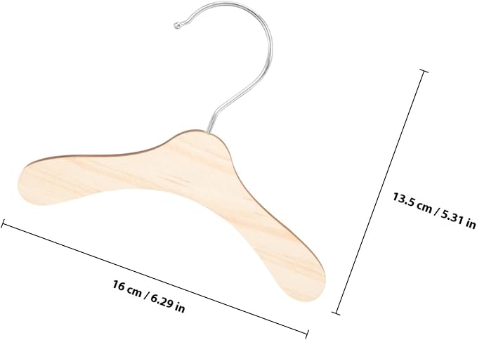 Wooden Dog Clothes Hangers 16cm Large Pet Clothes Hanger Sturdy Household Pet - Image 2