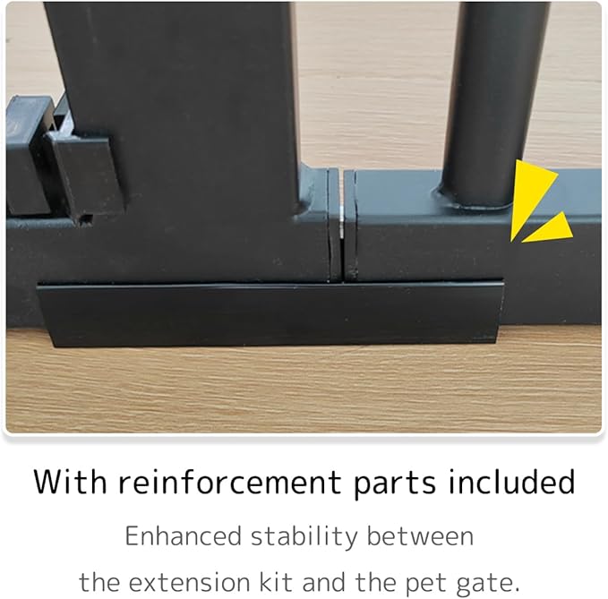 Lumizone Extra Tall Cat Gate Extension Kit 61.02" High Pressure Mounted 12.6" - Image 4