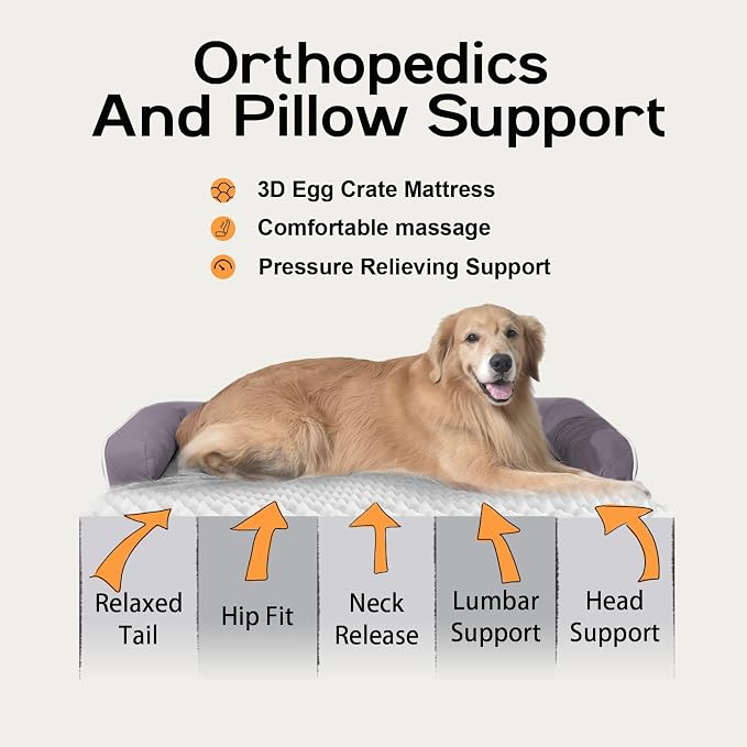 Dog Bed Large Sized Dogs-Orthopedic Waterproof Bed - Image 2