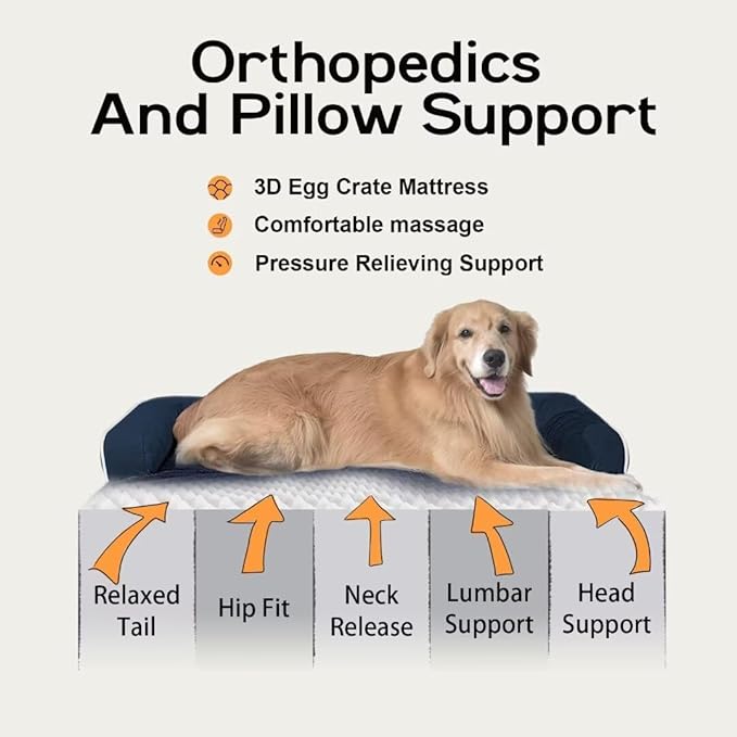 Large Dog Bed Orthopedic Washable | Beds Bolster Pet | XL Large Big Dogs | - Image 2