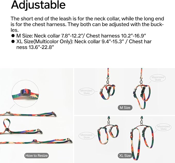 pidan Cat Harness & Leash Set, Cats Escape Proof Adjustable Kitten Harness - Image 4