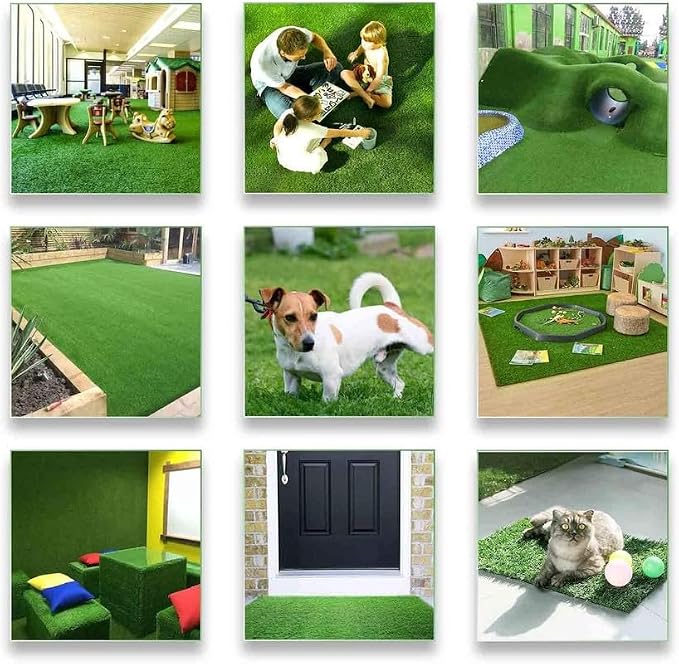 ALTRUISTIC Artificial Grass 8FTX96FT, Realistic Fake Grass Deluxe Turf - Image 6