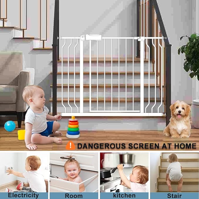 57.5-62" Extra Wide Baby Gate for Doorways - Image 8