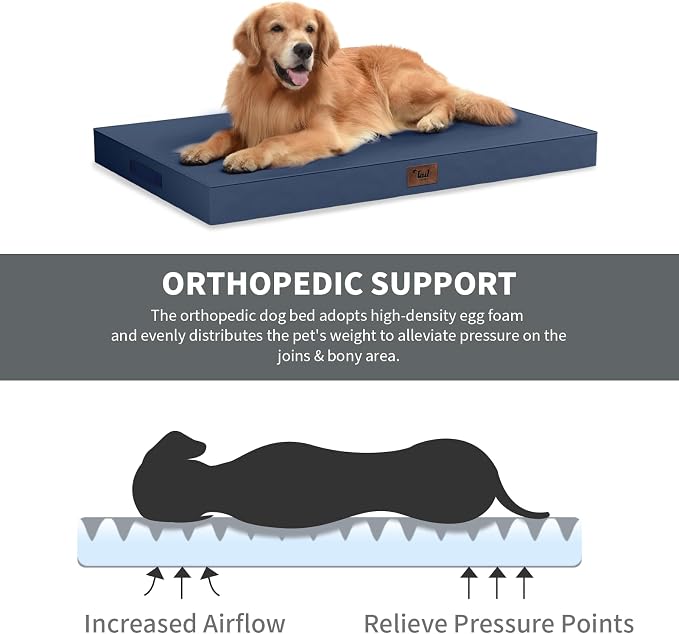 Outdoor Dog Bed for Small Dogs, Waterproof Dog Crate Bed for Medium Dogs Cats - Image 3