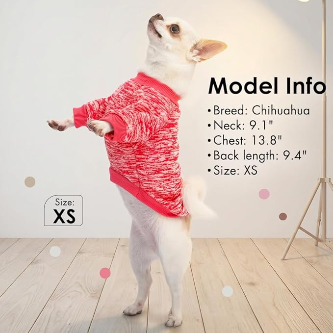 2 Pcs Dog Sweaters for Small Dogs Girl Boy Winter Fleece Clothes Warm Soft Dog - Image 5