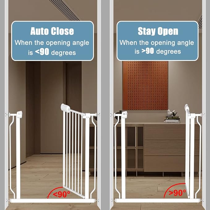 Narrow Baby Gate 24 to 29 Inch Wide Pet Gate Pressure Mounted No Drill Safety - Image 5