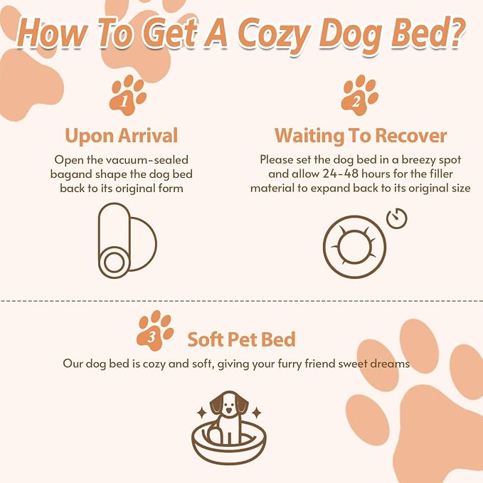 JOLLYVOGUE Calming Dog Bed Large Size Dog, Anti-Anxiety Donut Large Pet Bed - Image 8