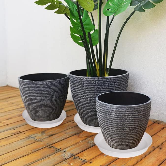 3 Pack of 22 inch Plant Saucer, 3.6" Depth Tray, Large Deep Garden Plastic - Image 7