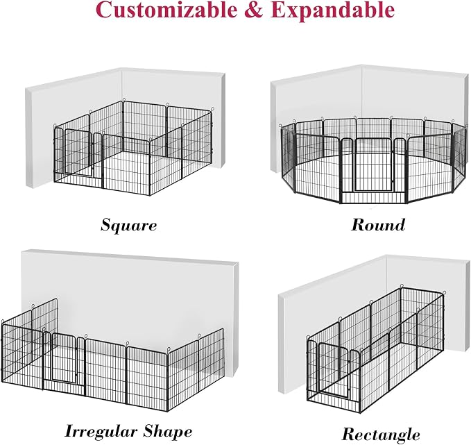 Dog Playpen Outdoor Dog Fence for Yard, 32inch 24 Panels Dog Pens Outside - Image 5