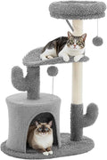 Sweetcrispy 33" Cat Tree Tower for Indoor Cats, Small Cat Scratching Post by Sweetcrispy