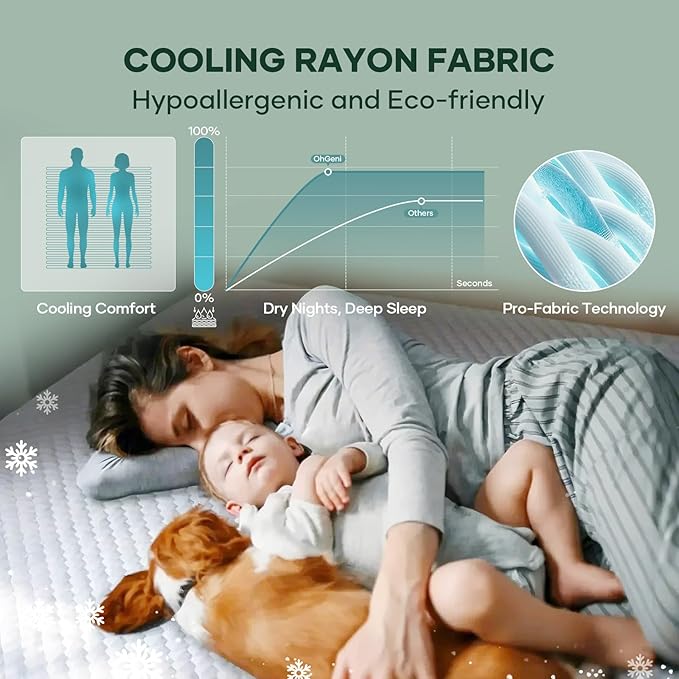 Ohgeni 100% Waterproof Mattress Protector, Twin XL-2 Pack, Fitted Sheet - Image 9