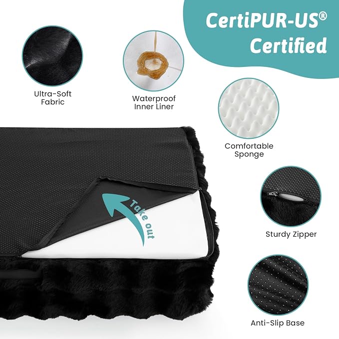 Orthopedic Dog Bed for Large Size Dog, Soft and Warm Faux Fur Extra Large Sofa - Image 9