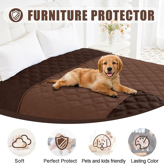 Smiry Waterproof Dog Bed Cover Blanket 82x120, Soft Reversible Pet Blanket - Image 8