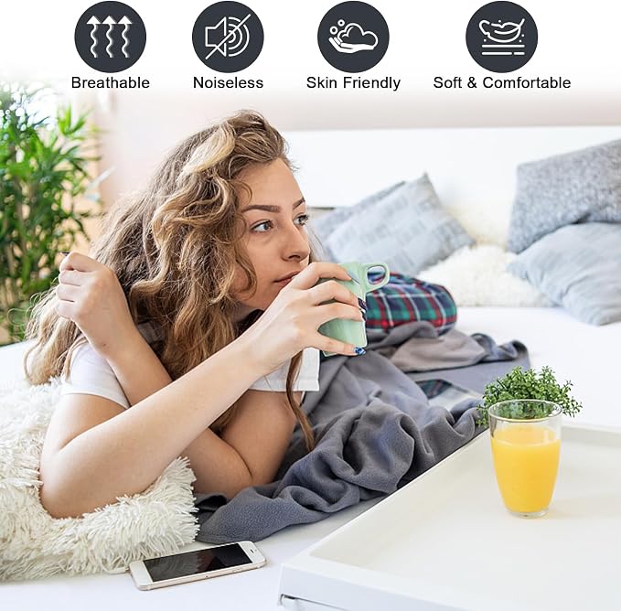 Waterproof Mattress Protector Full, Fitted Sheet Style Breathable Cooling - Image 2