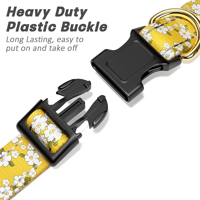 Reflective Dog Collar for Extra Small Dogs, Cute Flower Theme Adjustable - Image 4