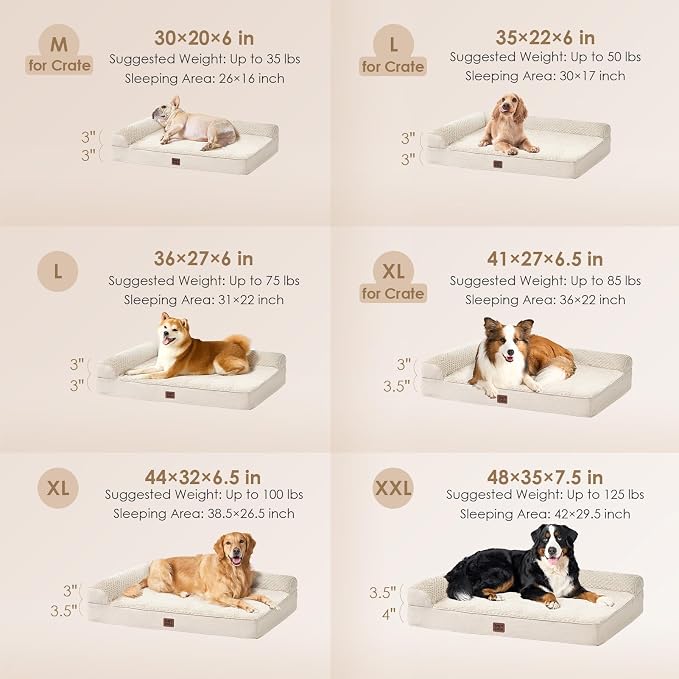 EHEYCIGA XL Dog Bed Memory Foam - Image 2