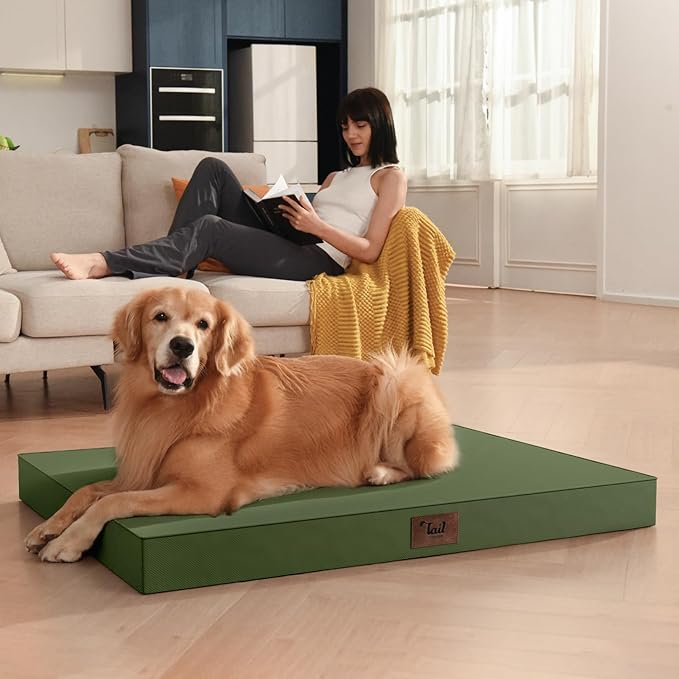 Outdoor Dog Bed for Small Dogs & Cats, Waterproof Dog Crate Mat Orthopedic Egg - Image 4