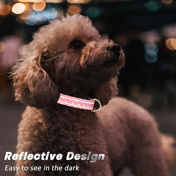 Reflective Dog Collar for Extra Small Dogs, Cute Adjustable Heavy-Duty Nylon - Image 3