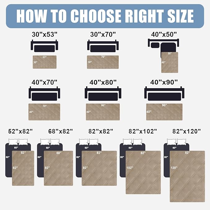 Smiry Waterproof Dog Bed Cover Blanket 68x82, Soft Reversible Pet Blanket - Image 6