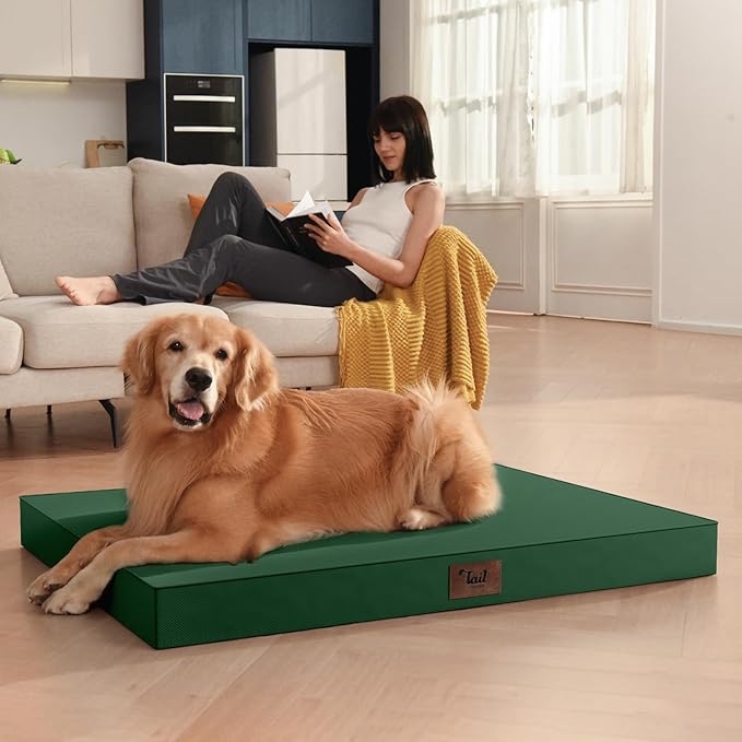Outdoor Large Washable Dog Bed, Orthopedic Egg Crate Foam Dog Crate Mat - Image 5