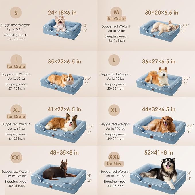 EHEYCIGA Orthopedic Dog Bed for Small Dogs, Waterproof Memory Foam Small Dog - Image 2