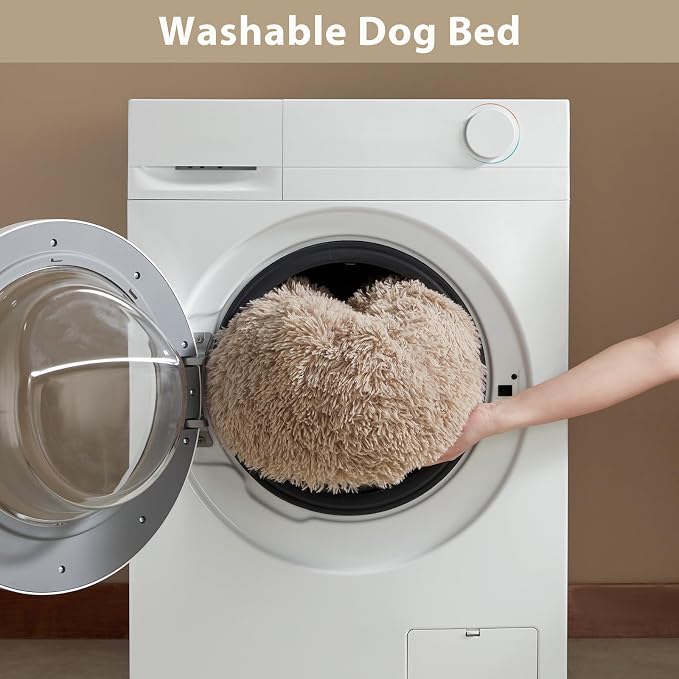 WNPETHOME Calming Dog Bed & Cat Bed, Small Dog Bed Donut Design Faux Fur - Image 6