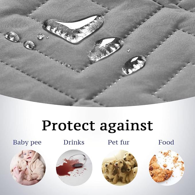 H.VERSAILTEX Reversible Chair Cover Furniture Protector Anti-Slip Couch Cover - Image 3