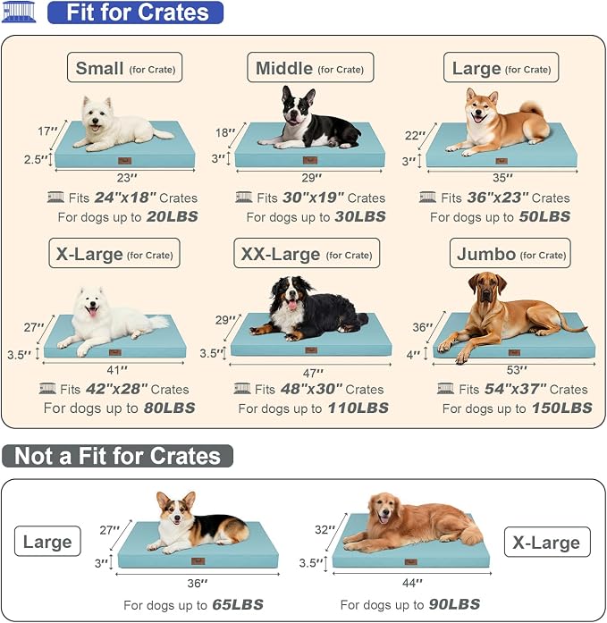 Outdoor Dog Bed for Small Dogs, Waterproof Dog Crate Bed for Medium Dogs Cats - Image 2