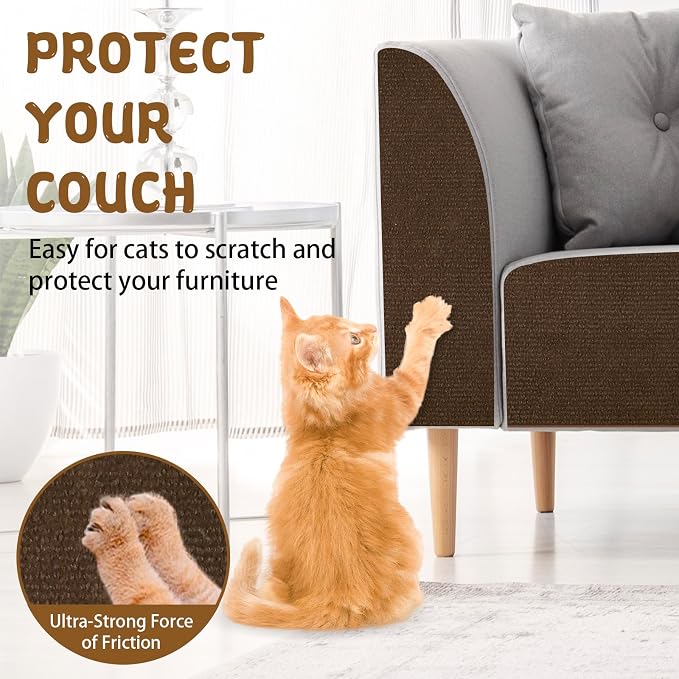 Climbing Cat Scratcher Mat Trimmable Cat Scratching Post Carpet 78.7’’x15.8’’ - Image 4