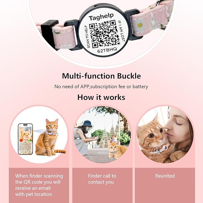 Smart QR Code Cat Collar 2-Pack, Adjustable Safety Breakaway Collar - Image 3