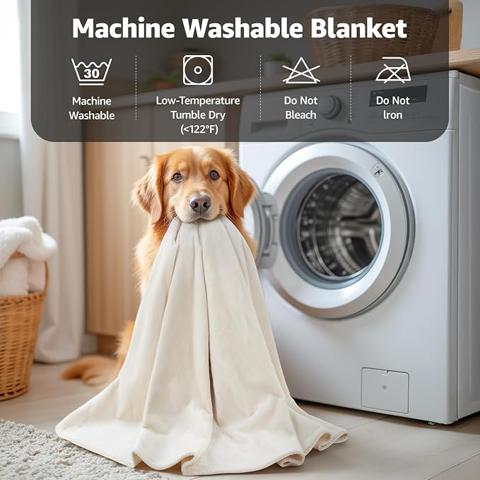 LOOBANI Waterproof Blanket for Bed: Reversible Soft Flannel Twin Bed Blanket - Image 9