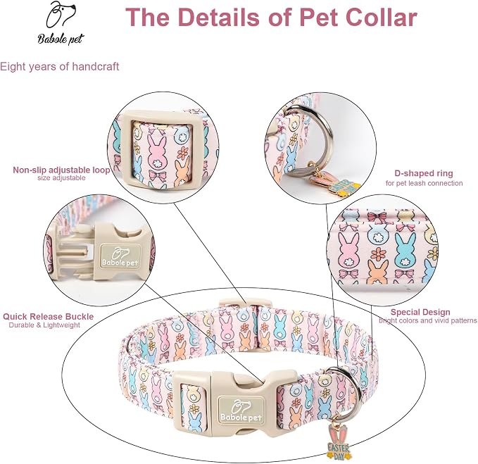 Easter Dog Collar for Large Dogs - Image 3