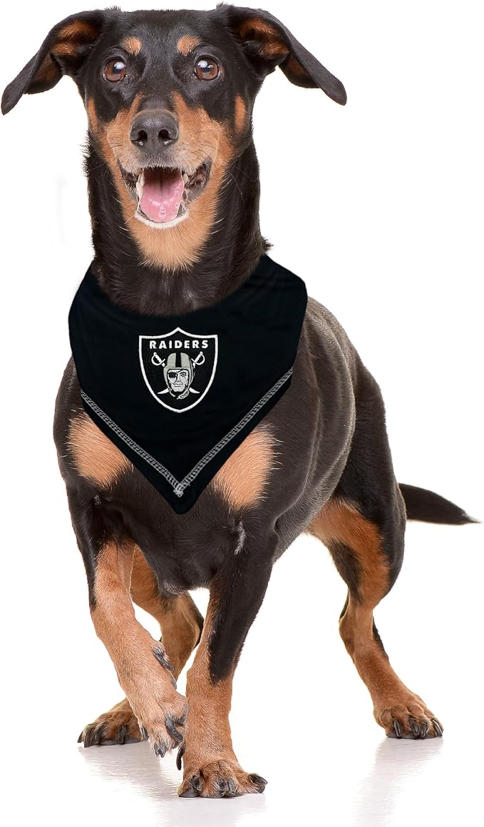 Pets First NFL Las Vegas Raiders TIE Bandana, Small/Medium. Dog Bandana Scarf - Image 3
