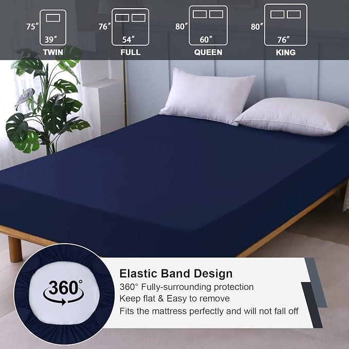 Waterproof Mattress Protector Queen, Fitted Sheet Style Breathable Mattress - Image 5
