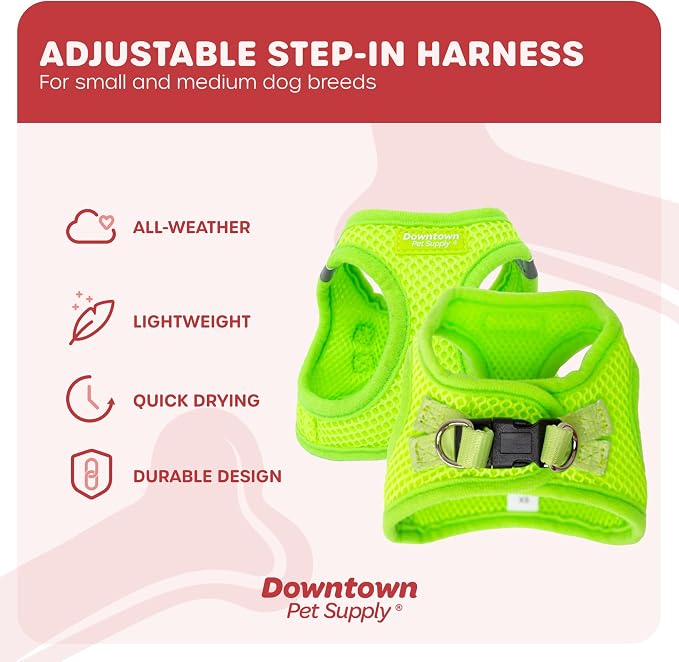 Downtown Pet Supply Step in Dog Harness, Atomic Yellow - Image 3