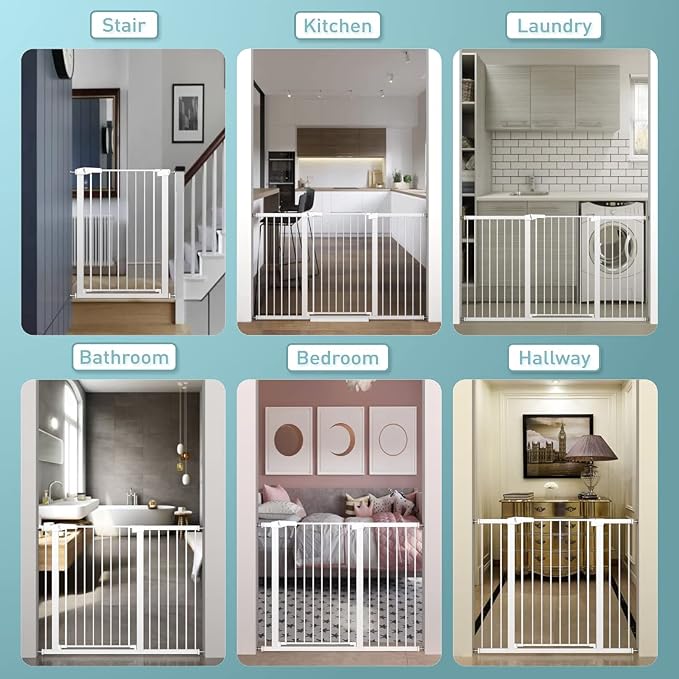 Fairy Baby 24.0"-26.7" Inch Narrow Baby Gate, Metal Safety Child Gate - Image 8