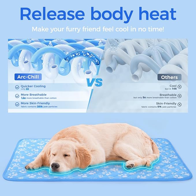 Rywell Self-Cooling Mat for Dogs Medium, Quick-Dry Dog Blanket - Image 3