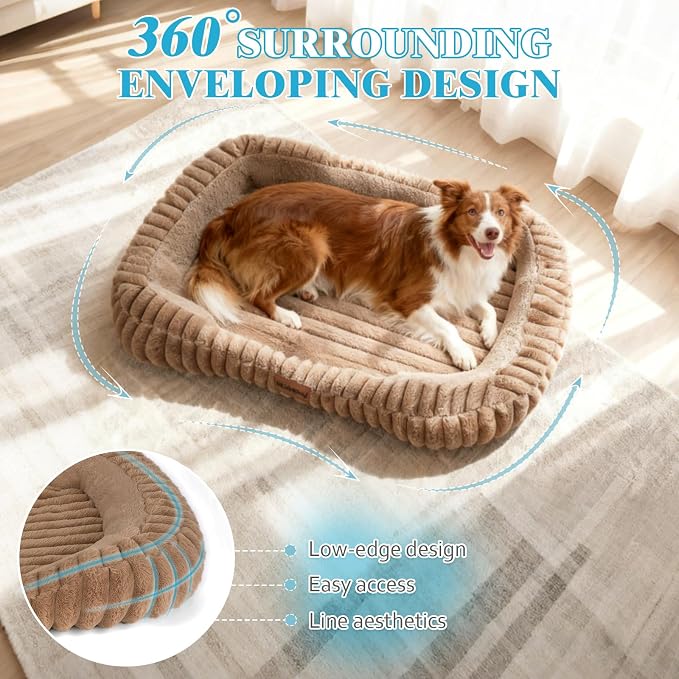 Washable Medium Size Dog Bed, Durable Calming Orthopedic Pet Bed - Image 7