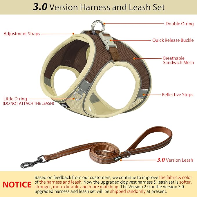 AIITLE Comfortable Dog Harness and Leash Set - Image 3
