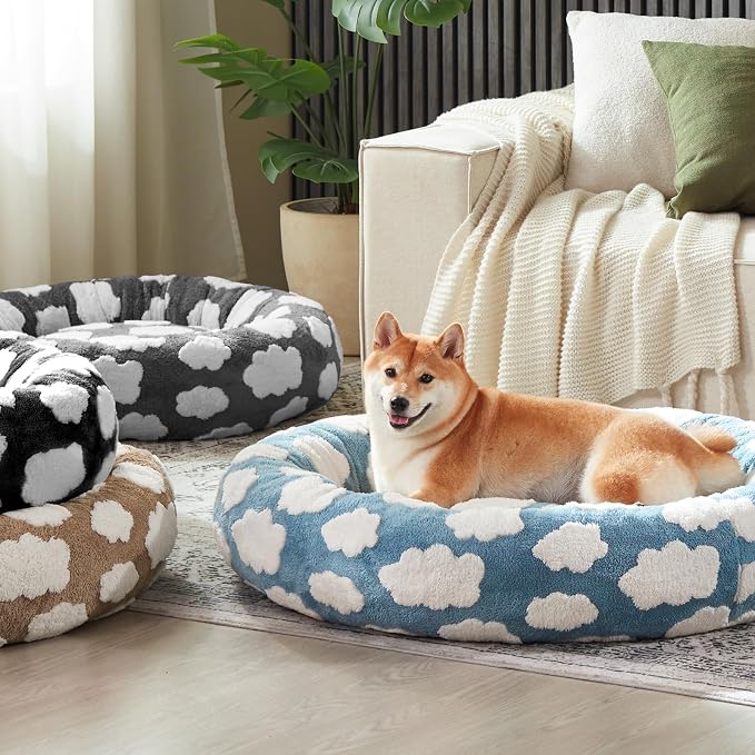 JOEJOY Donut Calming Small Dog Bed, Round Cat Beds - Image 9