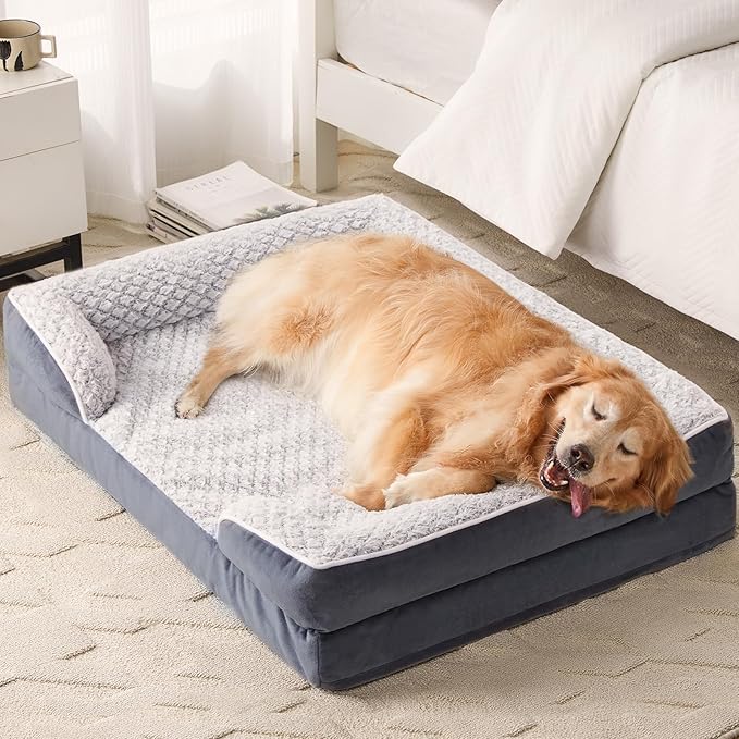 Orthopedic Dog Bed for Large Dogs, Egg Crate Foam Bed for Large Dogs, Equipped - Image 7