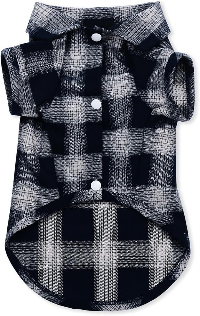 Koneseve Dog Shirt, Pet Plaid Clothes Shirt T-Shirt, Sweater Bottoming Shirt by Koneseve