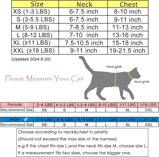 Cat Harness and Leash for Walking Escape Proof Breathable Mesh Fabric, Extra - Image 2