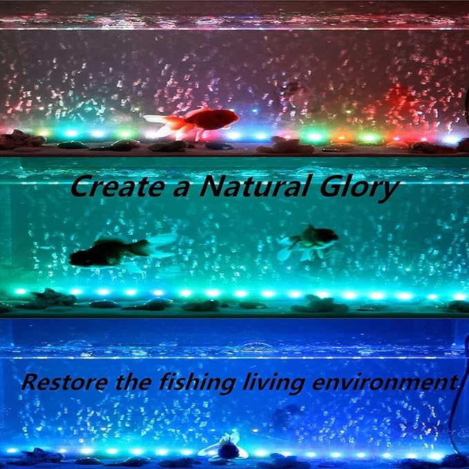 LED Aquarium Light, 2 Pack 15 inches Fish Tank Light RGB Color Underwater Light - Image 7