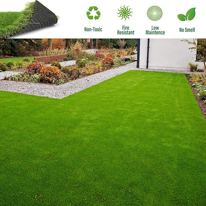Artificial Grass Rug Outdoor Indoor 2FTX63FT Fake Grass Carpet Green Synthetic - Image 7