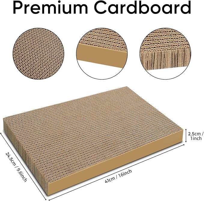 AGYM Cat Scratchers 6 Packs Refill Cat Scratching Pad Cardboard - Image 2