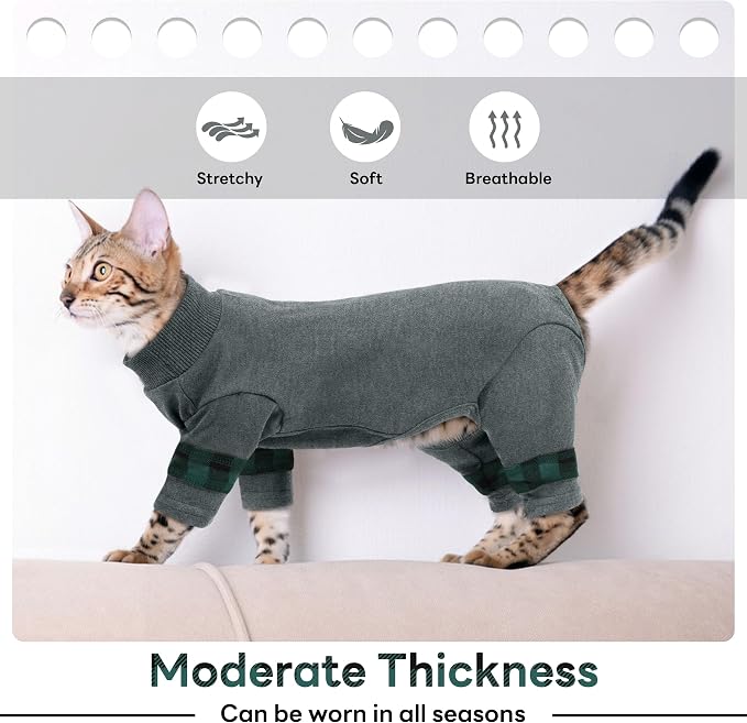 PUMYPOREITY Comfy Cat Pajamas, Versatile Cat Shirt - Image 3