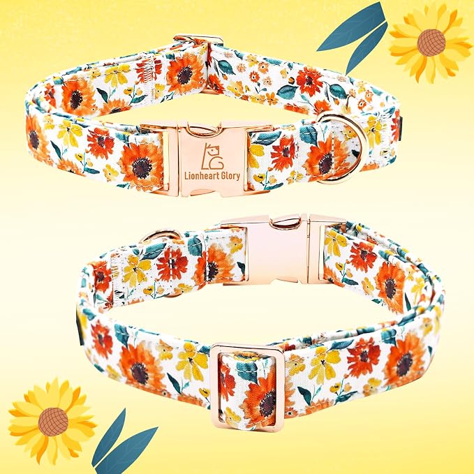 Lionheart glory Dog Collar Bow Collar Floral Dog Collar - Image 3