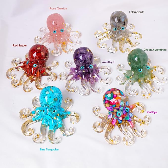 Octopus Decor Aquarium Decorative Resin Glass - Image 3